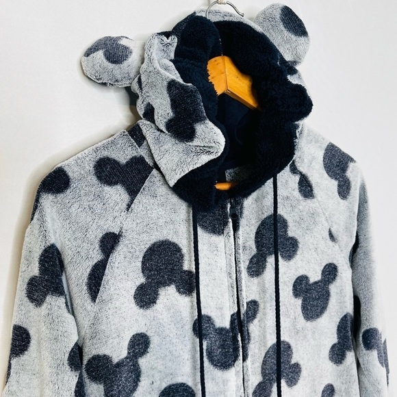 Disney Mickey Mouse-Print Fleece Onesie. Size Small. - Picture 7 of 16
